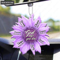 Purple Sunflower Gods Say You Are Ornament