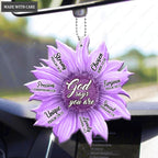 Purple Sunflower Gods Say You Are Ornament