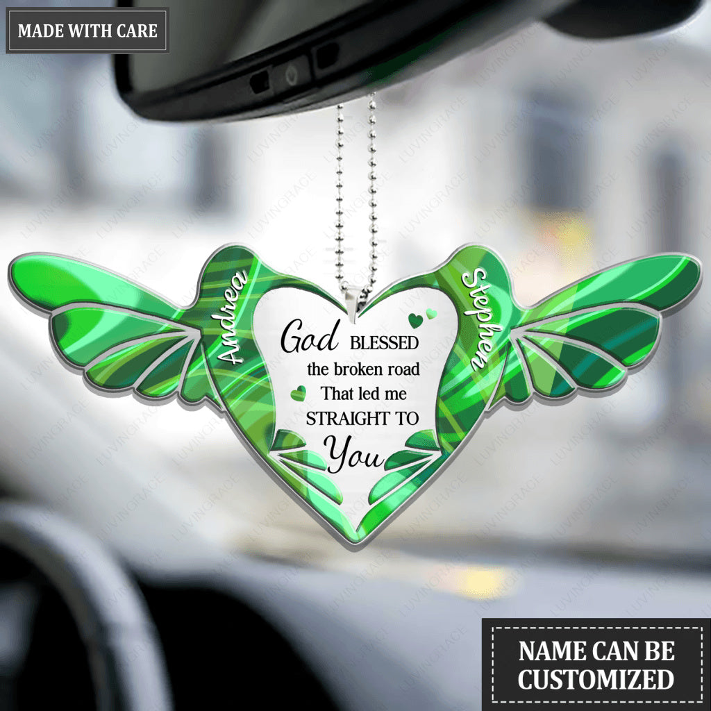 Hummingbird Couple God Blessed Personalized Ornament