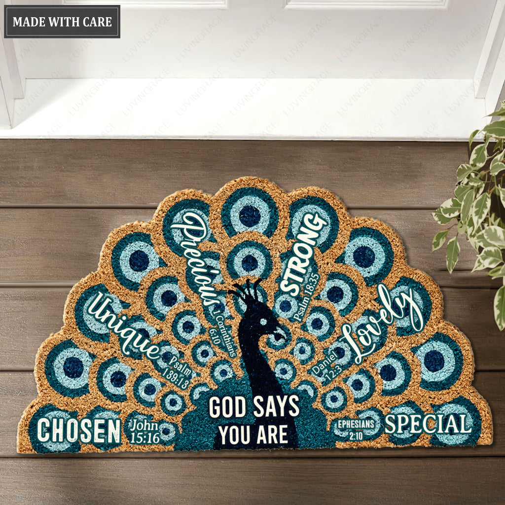 Perfect Peacock Shaped God Says You Are Doormat