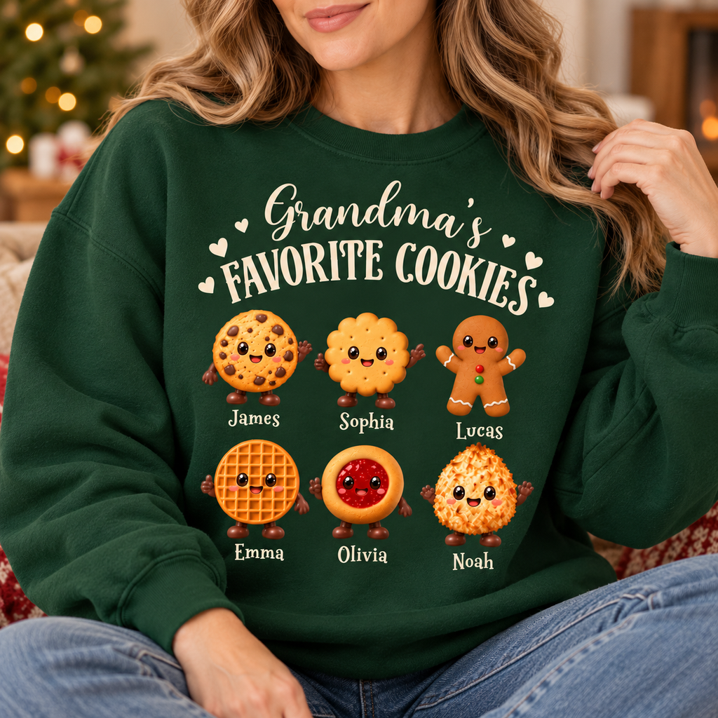Personalized Grandma & Grandpa's Favorite Cookies Sweatshirt