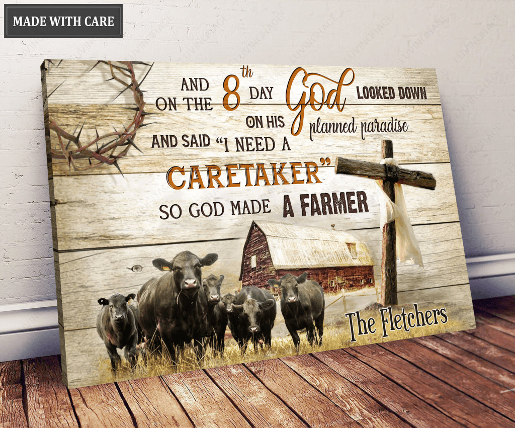 Personalized Serve The Lord Rugged Cross Wall Art