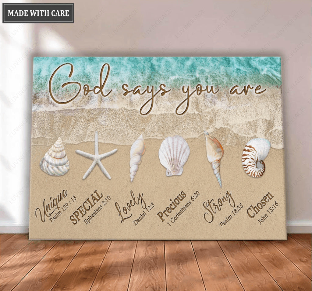 God Says You Are Ocean Wall Art