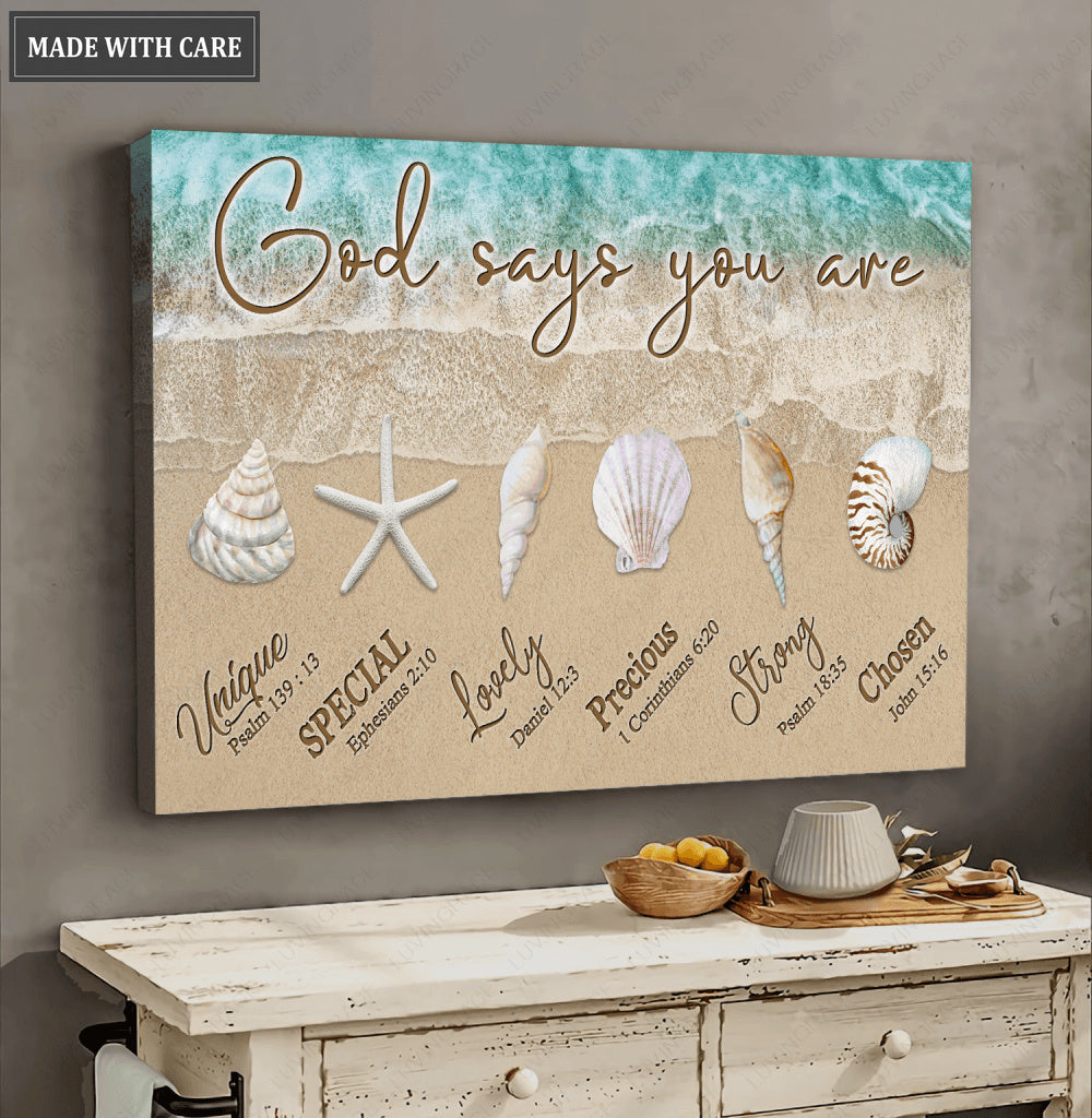 God Says You Are Ocean Wall Art