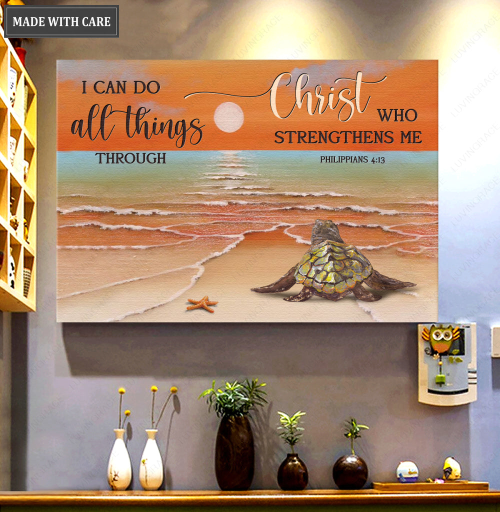 Sunset Turtle Do All Things Wall Art