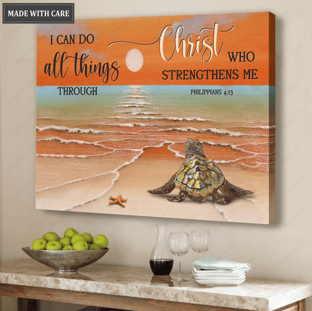 Sunset Turtle Do All Things Wall Art