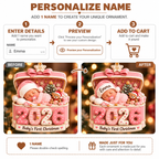 Personalized Baby's First Christmas 2026 3D Ornament – Custom Name Keepsake