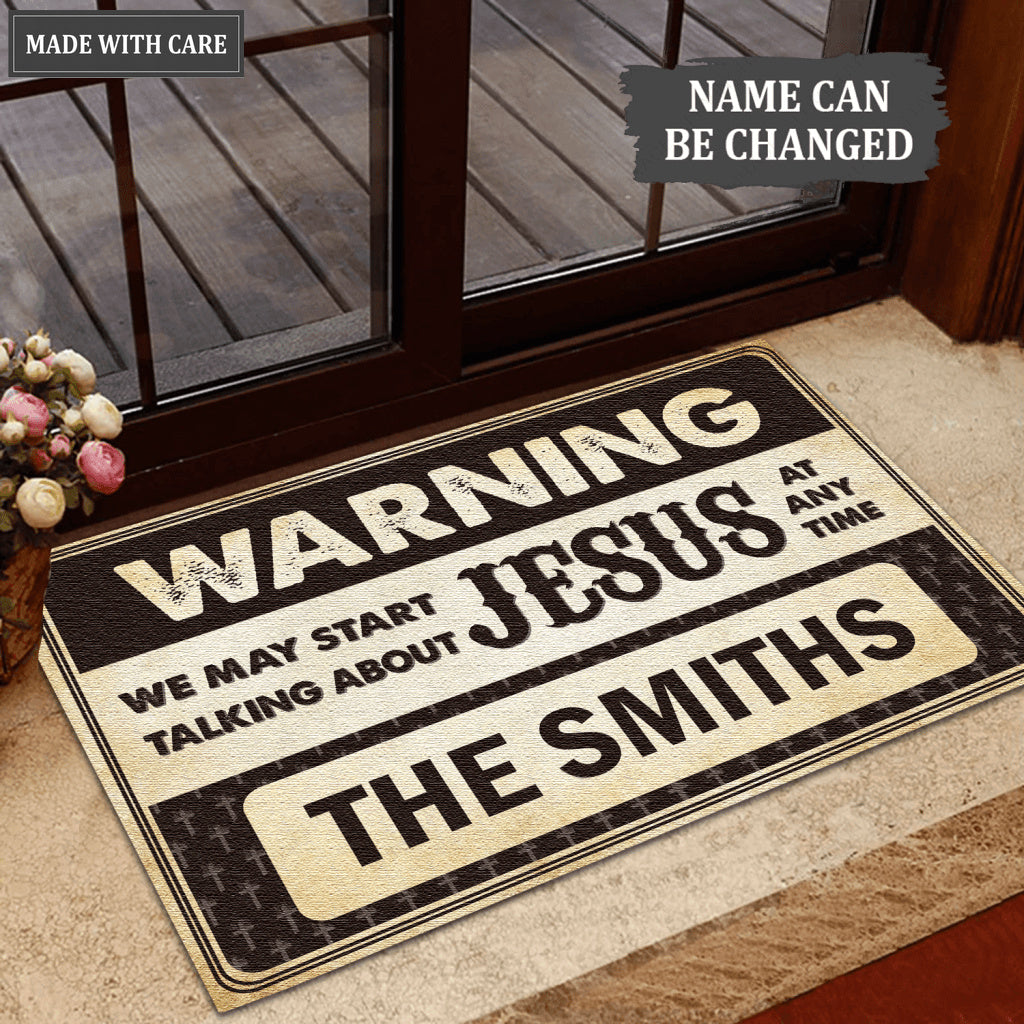 Warning We May Start Personalized Doormat