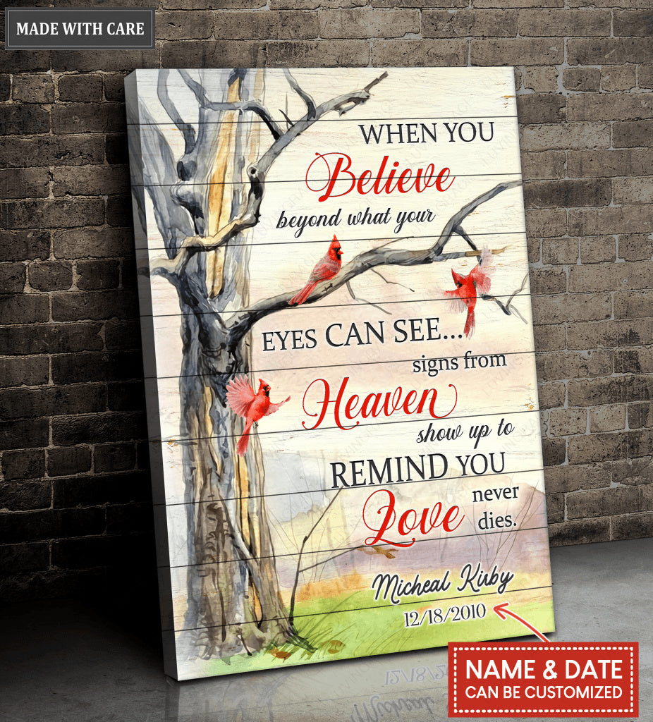 Personalized Beside The Tree Is My Love Wall Art