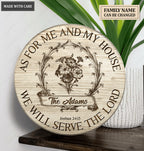 Personalized Vintage Circle As For Me And My House Circle Sign