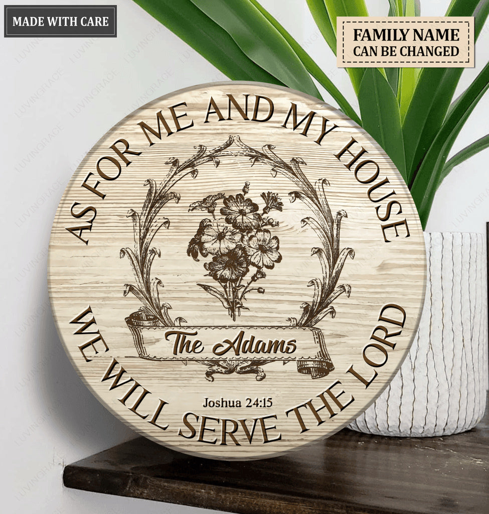 Personalized Vintage Circle As For Me And My House Circle Sign