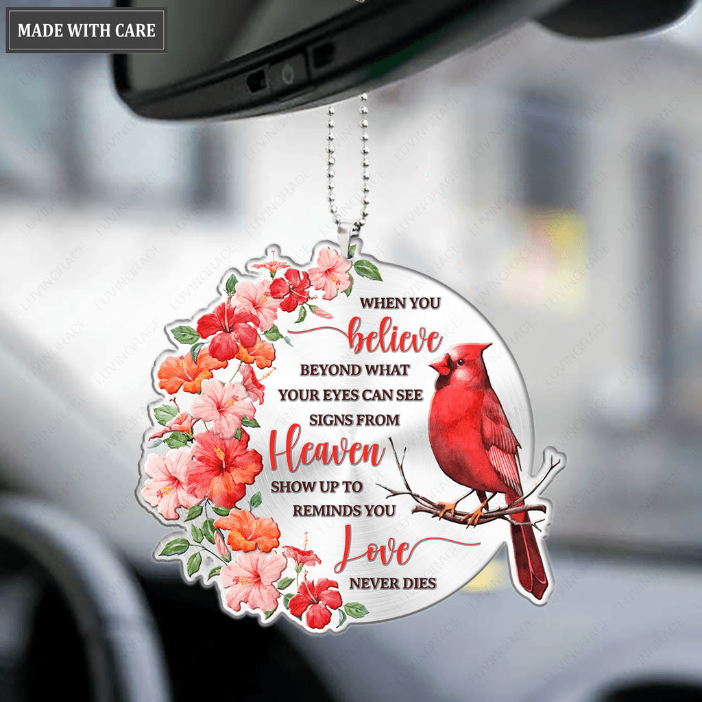 Hibiscus Cardinal When You Believe Ornament