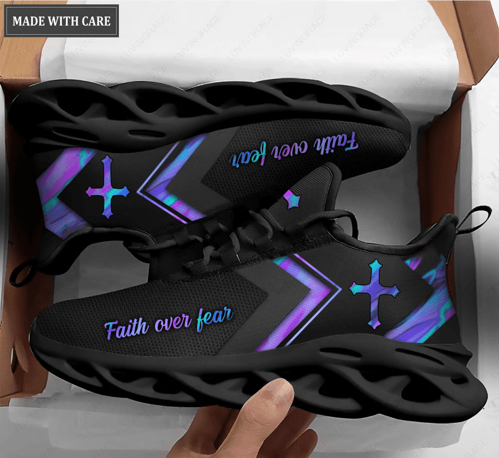 Faith Over Fear Breathable Running Shoes