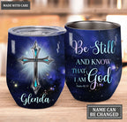Personalized Galaxy Cross Way Maker Wine Tumbler