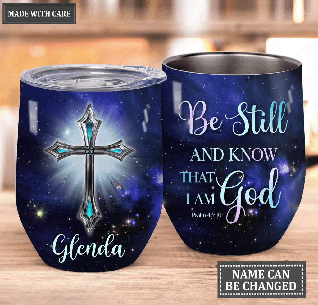 Personalized Galaxy Cross Way Maker Wine Tumbler