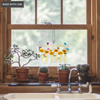 Sunflowers Colorful Butterfly God Says You Are Transparent Ornament