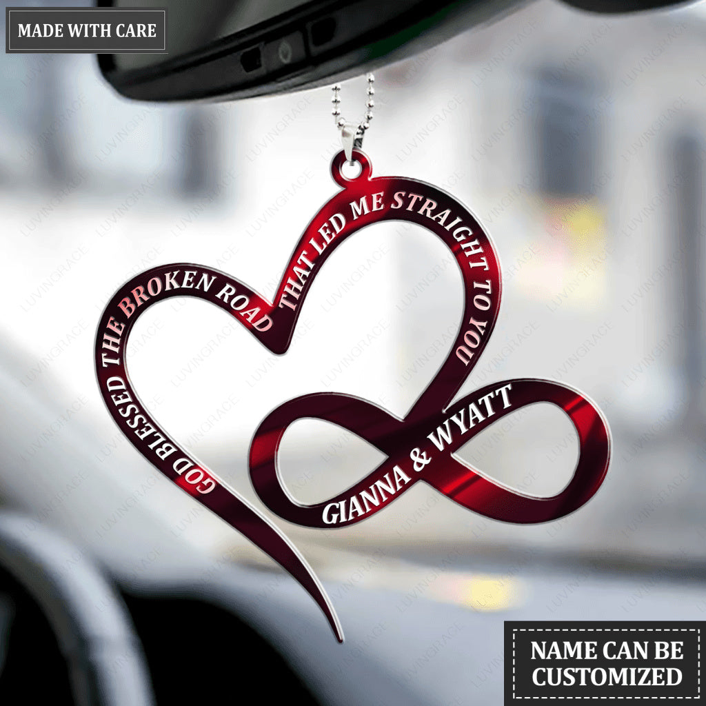 Personalized Infinity Sign Love Symbol God Blessed Ornament