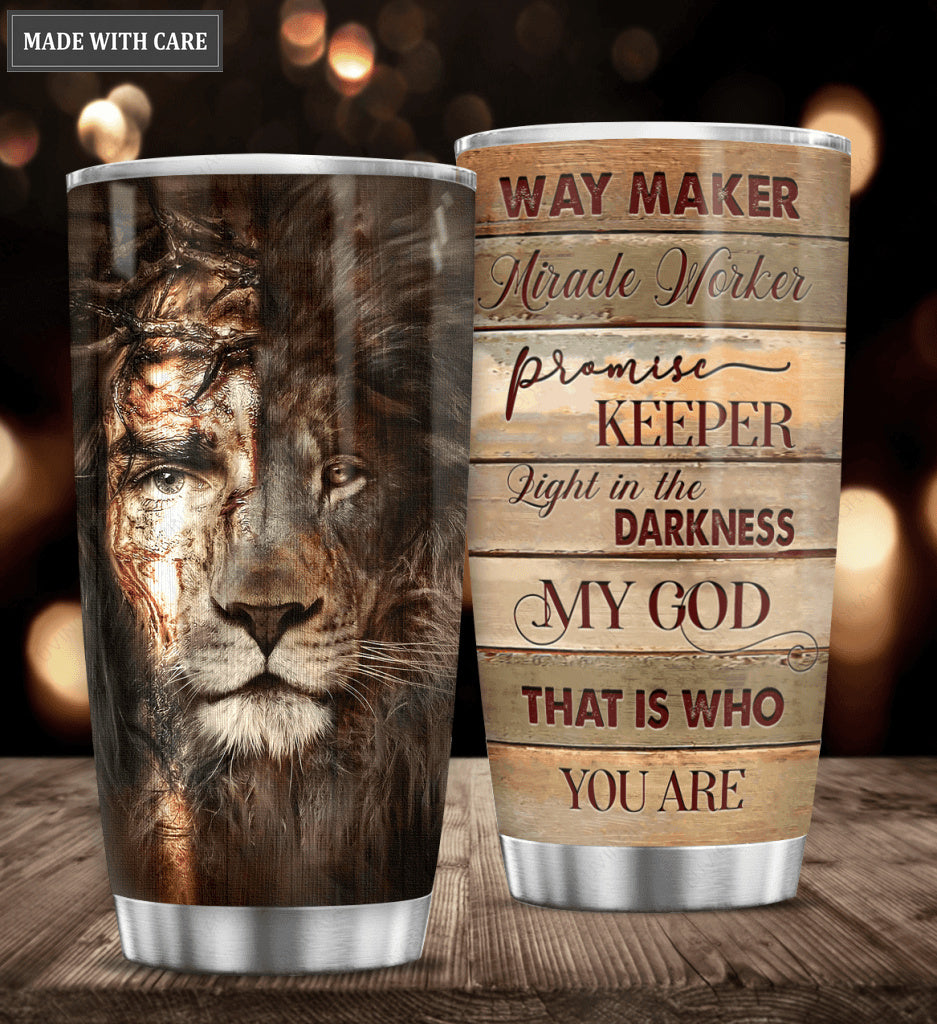 Jesus And Lion Way Maker Tumbler