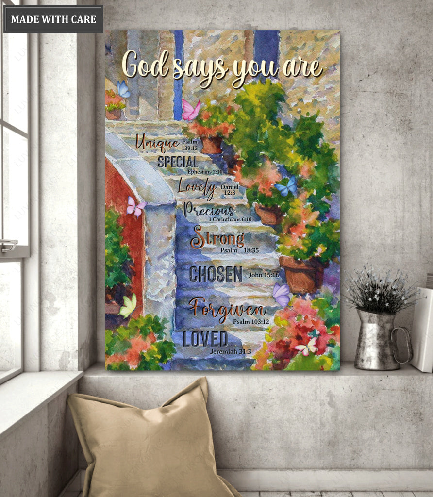 Amazing Flower Pots God Says You Are Wall Art