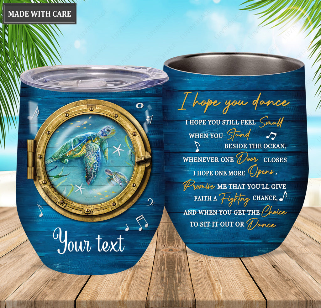 I Hope You Dance Turtle Personalized Egg Tumbler
