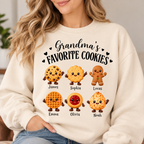 Personalized Grandma & Grandpa's Favorite Cookies Sweatshirt