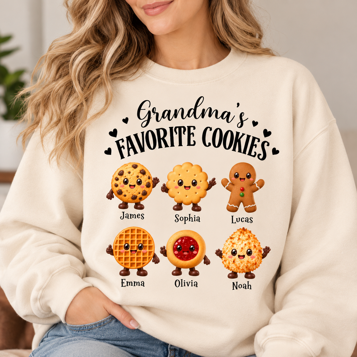 Personalized Grandma & Grandpa's Favorite Cookies Sweatshirt