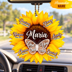 Personalized Name God Says You Are Sunflower Car Ornament - Inspirational Gift for Her