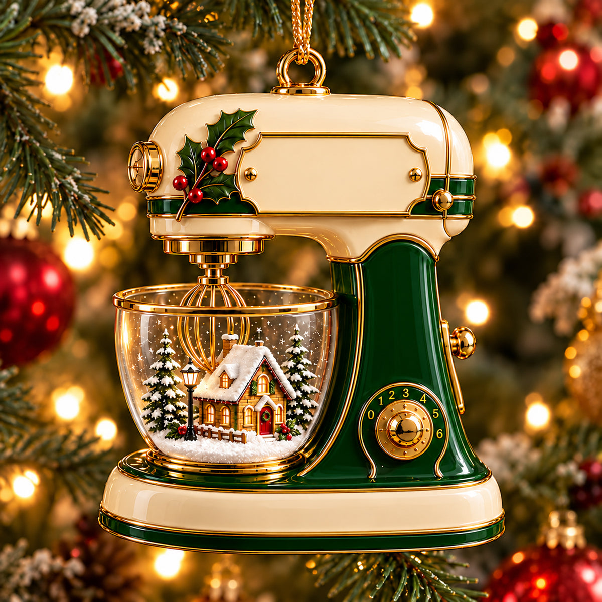 3D Raised Personalized Stand Mixer Christmas Ornament