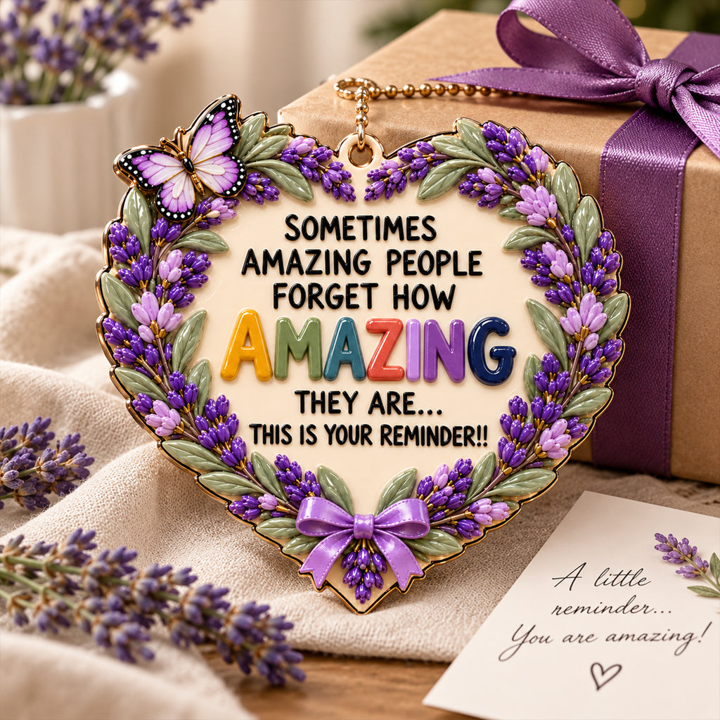 3D Raised Amazing People Heart Ornament – Inspirational Gift
