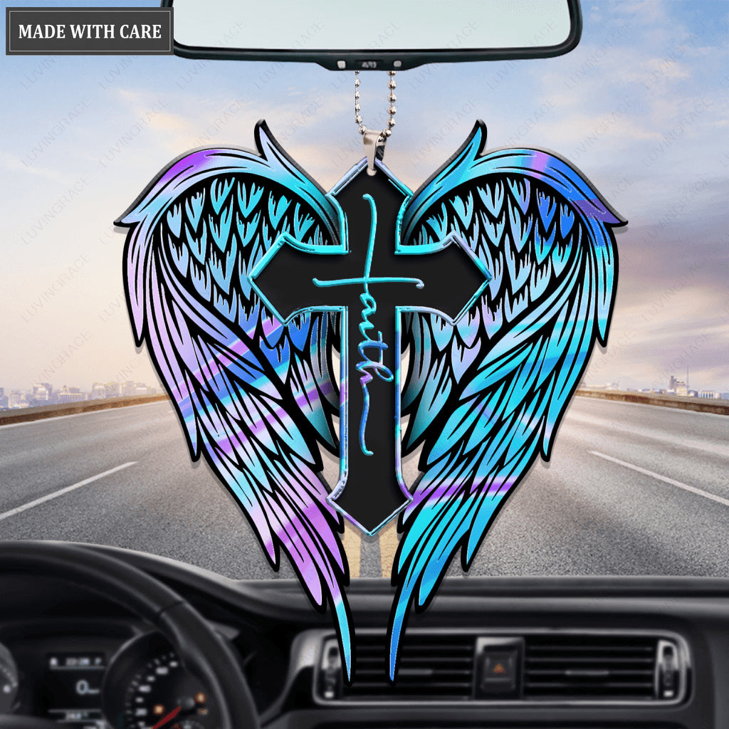 Angle Wings Hologram Rainbow Faith Ornament