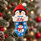 3D Personalized Christmas Stocking Ornament – Choose Your Character