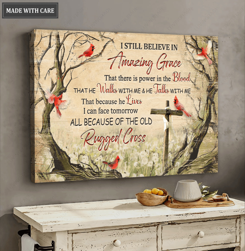 Cardinal Vintage Field Amazing Grace Wall Art