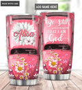 Personalized Huge Daisy Be Still Pink Tumbler