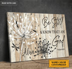Personalized Black And White Dandelion Canvas Wall Art