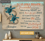 Personalized Two Turtle Of Glory Canvas Wall Art