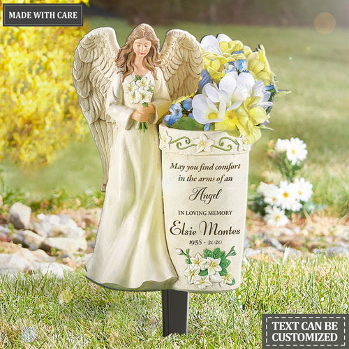 Angelic Memorial Vase Garden Memorial Personalize Plaque