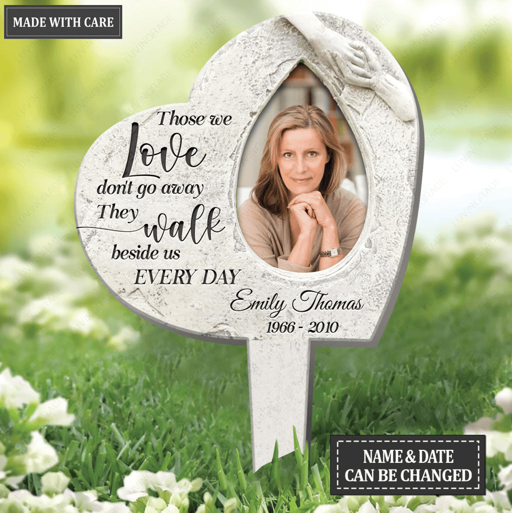 Personalized Those Who We Love Heart Plaque Stake