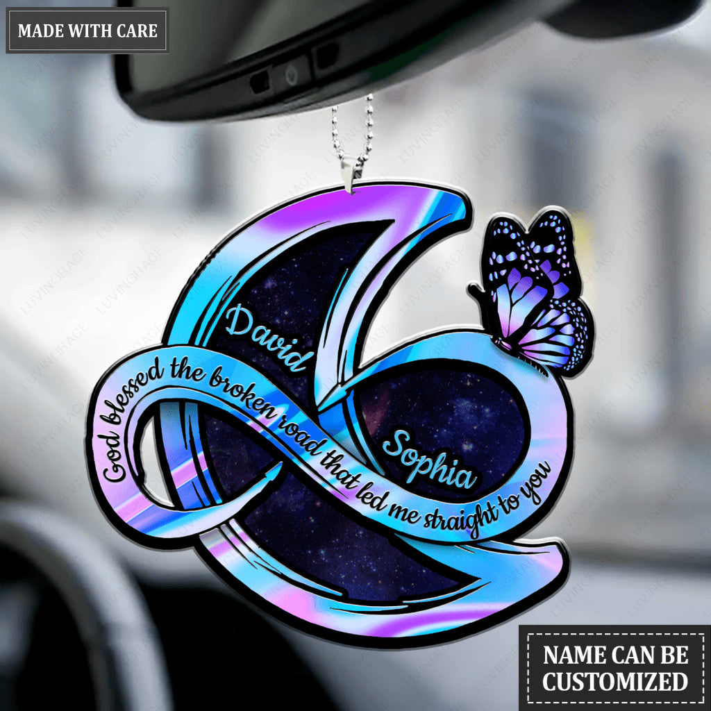 Infinity Moon God Blessed Personalized Ornament