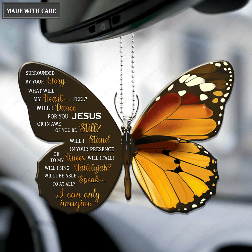 Yellow Butterfly Surrounded By The Glory Ornament