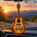 The Lord Is My Strength and Song – Christian Faith Guitar 3D Ornament