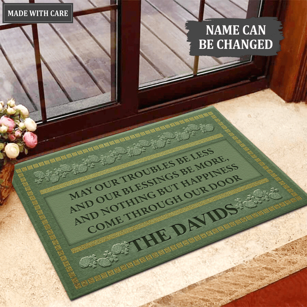 Personalized Irish Blessing Doormat