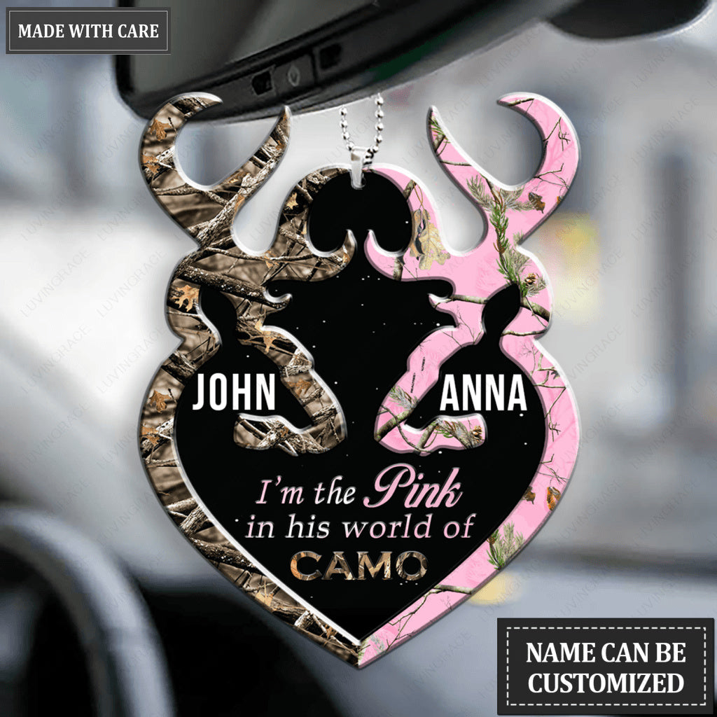 I'm The Pink Personalized Buck And Doe Ornament