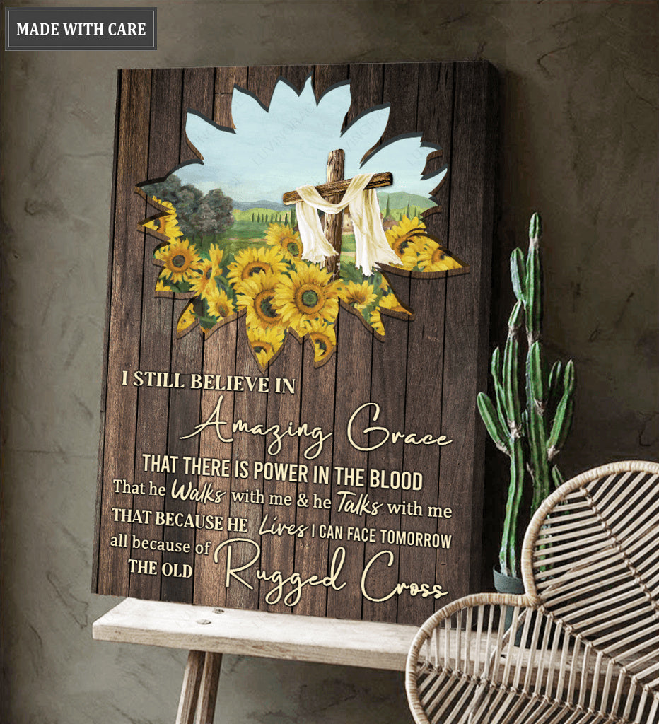 Sunflower Field Amazing Grace Wall Art