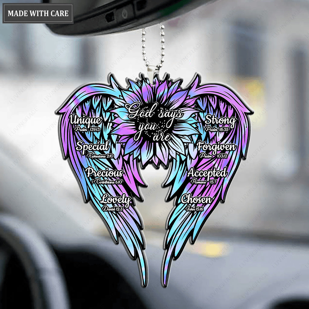 Hologram Flower Wings Memorial Ornament