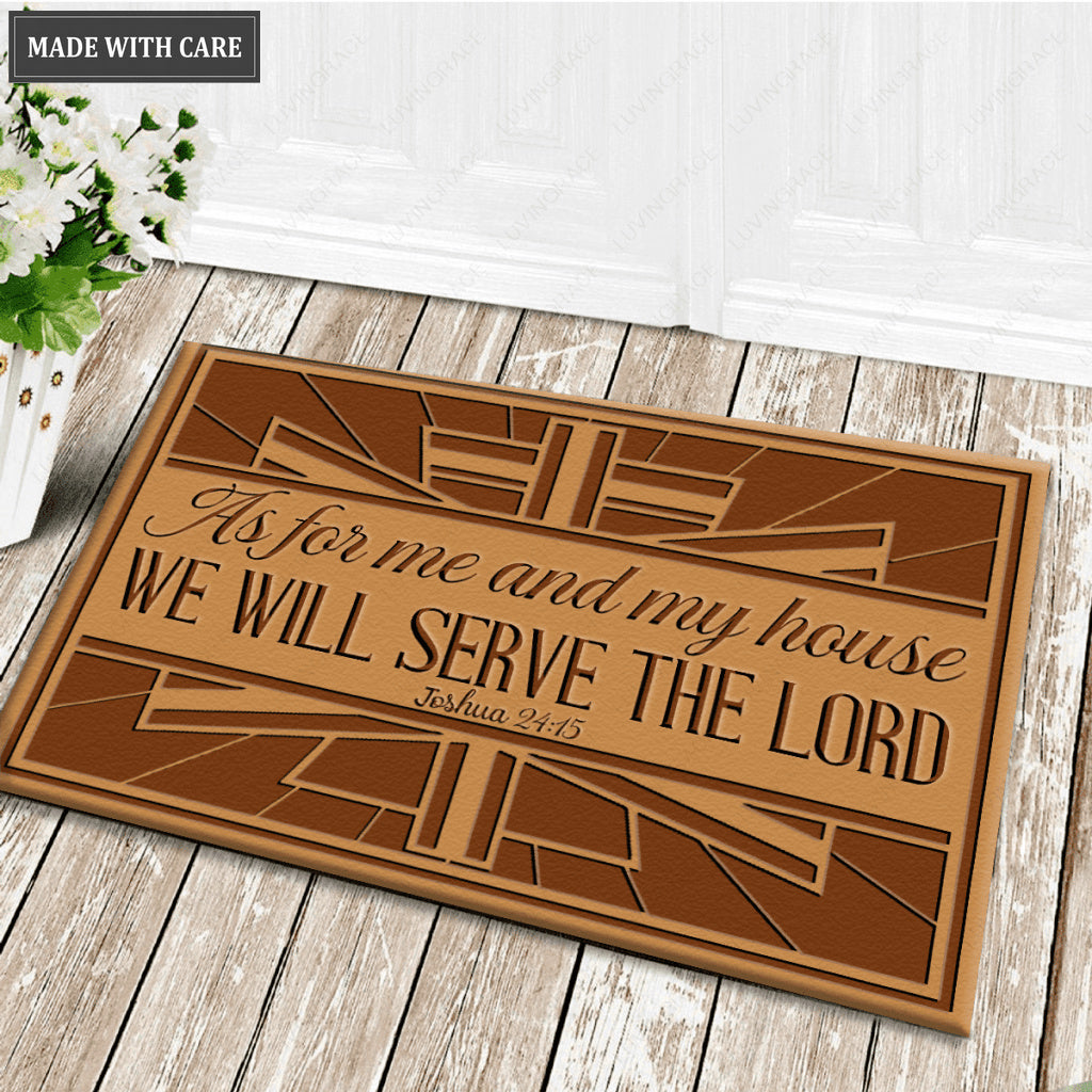 Luvingrace M02 Vintage Monogram Collection As For My House Doormat