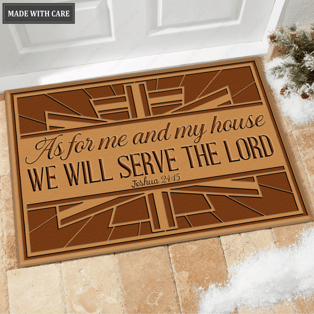 Luvingrace M02 Vintage Monogram Collection As For My House Doormat