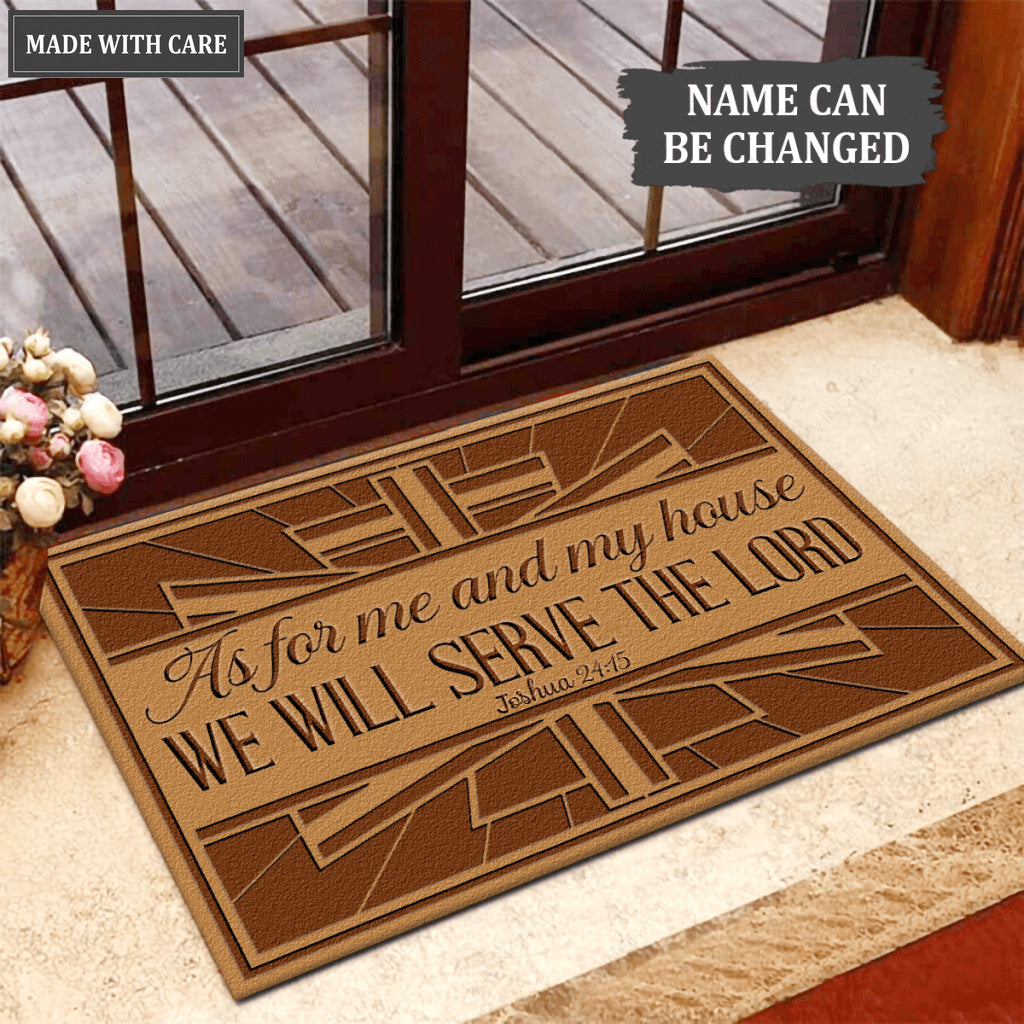 Luvingrace M02 Vintage Monogram Collection As For My House Doormat