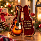 3D With God All Things Are Possible Guitar Case Ornament