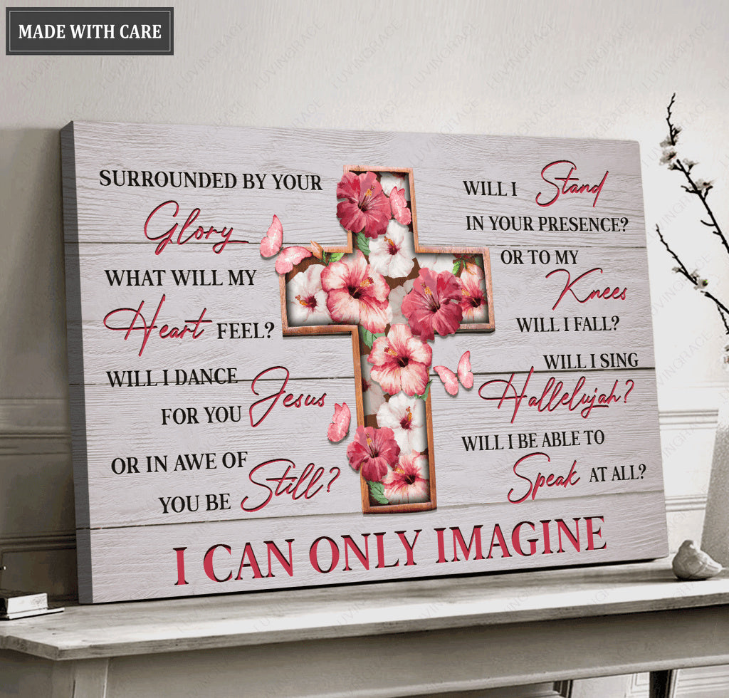 Hibiscus Cross Will I Be Able To Speak Wall Art