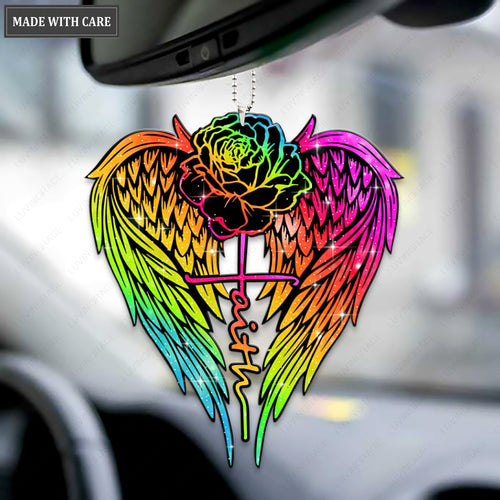 Angel Wings Rainbow Faith Ornament